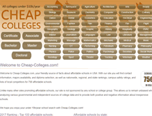 Tablet Screenshot of cheap-colleges.com